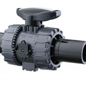 Кран шаровый ПВХ с удлиненными патрубками из PE100 d25DN20, PN16